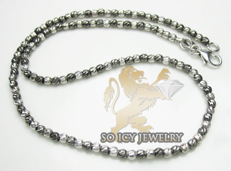14k white & black gold diamond cut 