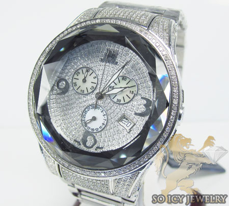 Diamond icelink midnight sun mens watch 4.25ct