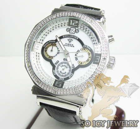 Womens aqua master genuine diamond exclusive watch 0.20ct - Image 1
