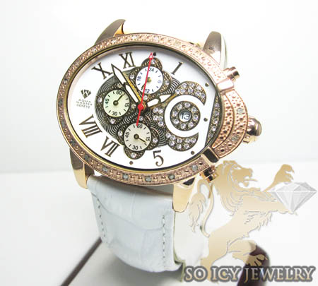 Ladies aqua master genuine diamond rose geneve watch 0.20ct