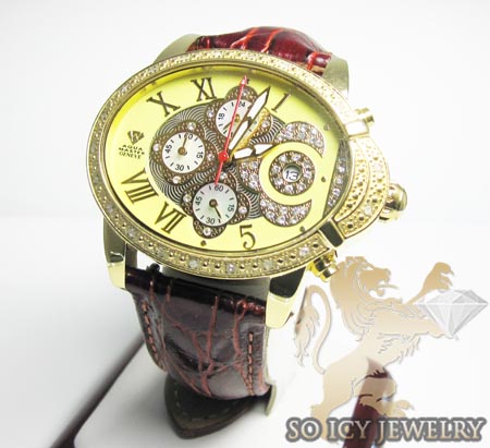 Ladies aqua master genuine diamond yellow geneve watch 0.20ct - Image 1