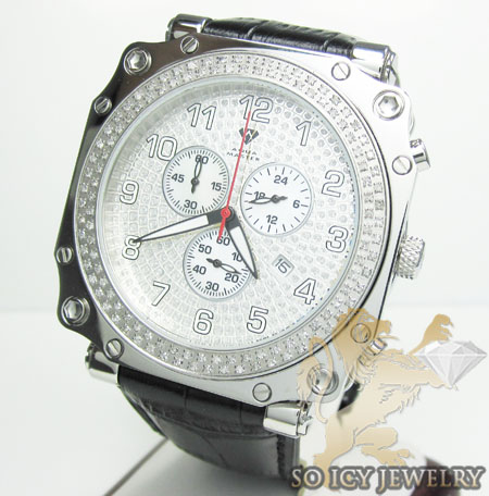 Mens aqua master genuine diamond sqaure watch 1.25ct - Image 1