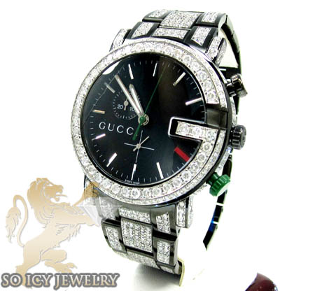 Buy Diamond Gucci G Watch Black 