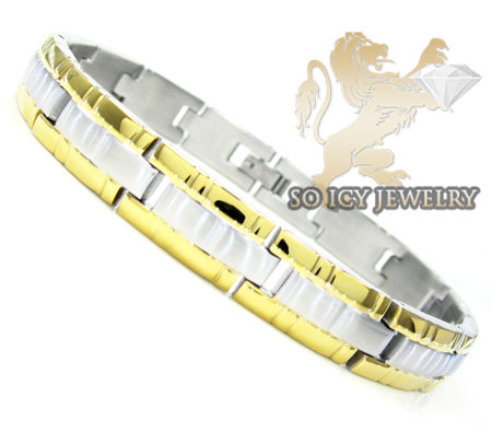 Two tone stainless steel bracelet