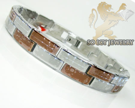 White & rose stainless steel fasion bracelet
