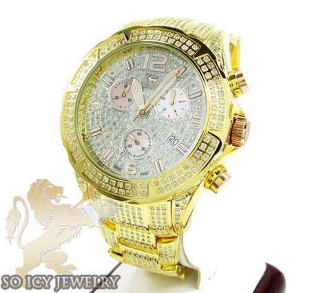 Diamond yellow icelink aqua terra mens watch 7.00ct