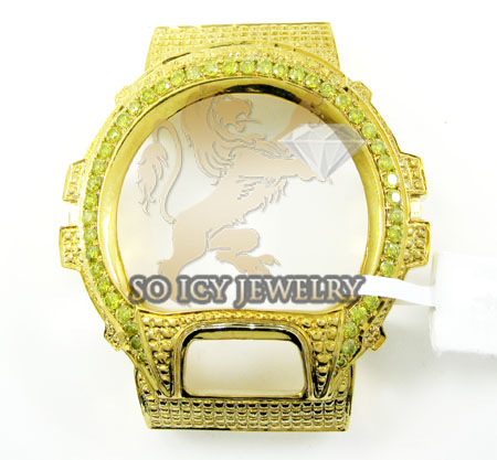 Canary diamond yellow .925 italy diamond cut g-shock case 2.25ct - Image 1