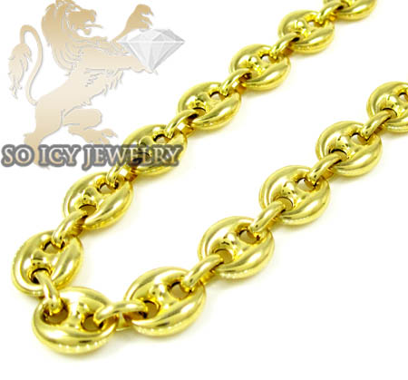 14k yellow gold gucci link chain 18 inches 8.5mm - Image 1