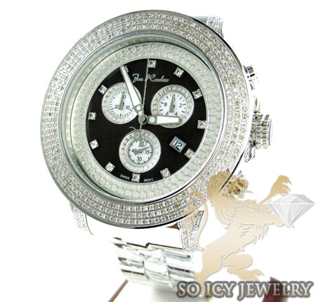 Mens joe rodeo white stainless steel pilot diamond watch 3.15ct jrpl2 - Image 1