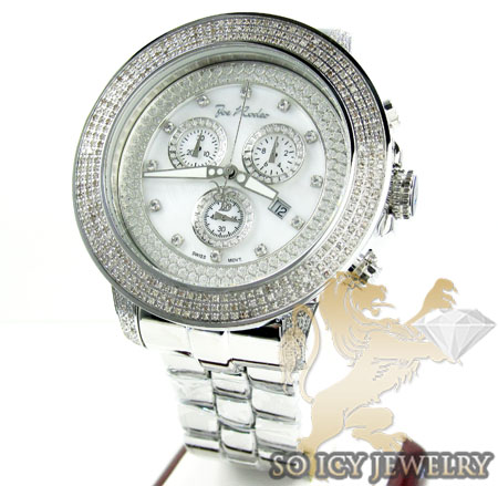Mens joe rodeo white stainless steel pilot diamond watch 3.15ct jrpl1 - Image 1