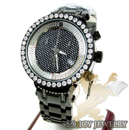 Ladiess joe rodeo black stainless steel master diamond watch 2.00ct jjml10 - Image 1
