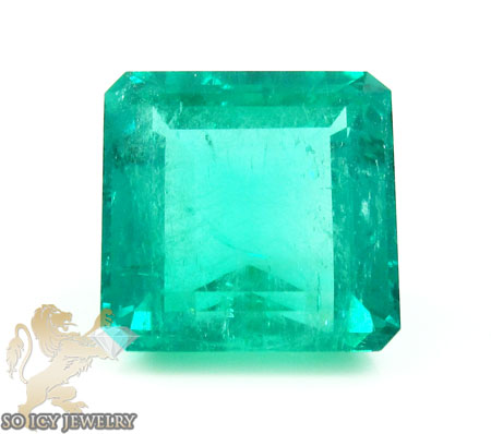 Gia 22.41ct octagonal green natural emerald