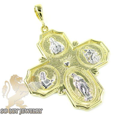 14k yellow gold fancy cross