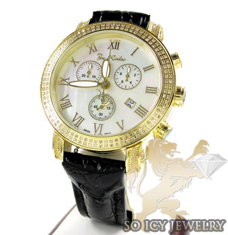 Mens joe rodeo yellow pearl classic diamond watch 1.75ct jcl23 - Image 1
