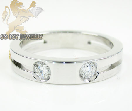 Mens baraka 18k white & rose gold diamond wedding band 0.30ct