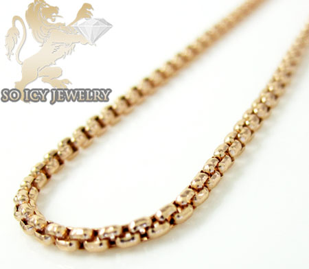 14k rose gold box link chain 16-24 inch 1.5mm - Image 1