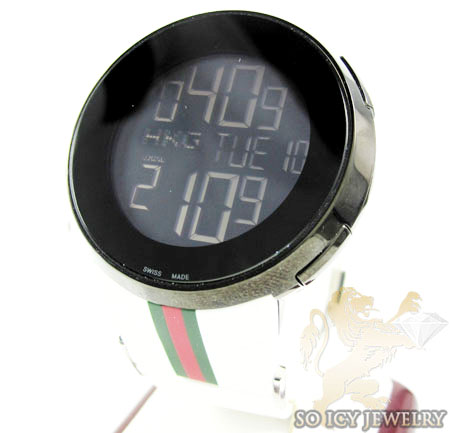 Mens white igucci digital watch