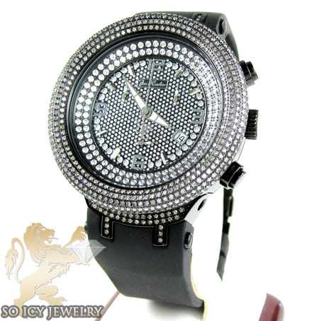 Mens joe rodeo black stainless steel master diamond watch 6.50ct  - Image 1