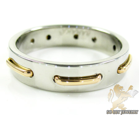 Mens baraka 18k rose gold & white stainless steel