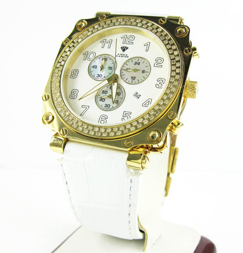 Mens aqua master cargo diamond watch 1.25ct - Image 1