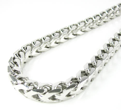 925 white sterling silver franco link chain 20-30 inch 5mm
