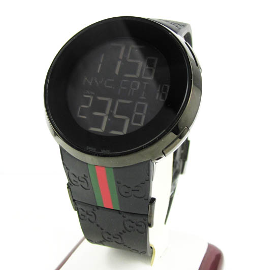 Mens igucci black stainless steel digital watch - Image 1