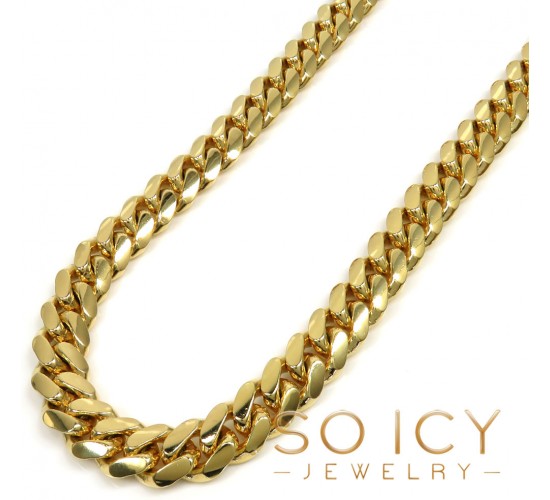 Gold miami chains made with 100 natural gold