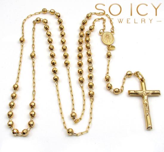 10k Gold Rosary Beads Chains & Necklaces for Men So Icy Jewelry
