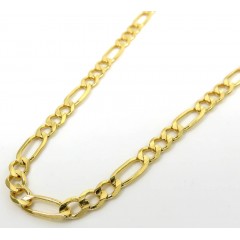 14k Yellow Gold Solid Figaro Link Chain 18-22 Inch 4.20mm