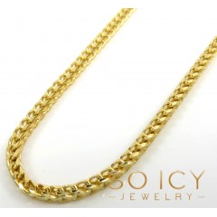 14k Solid Yellow Gold Franco Chain 18-24 Inch 2mm