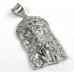 925 Sterling Silver Medium Classic Jesus Pendant 