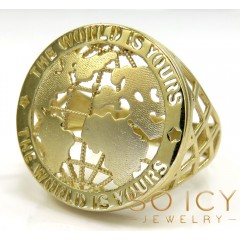10k Yellow Gold The World Is Yours Ring