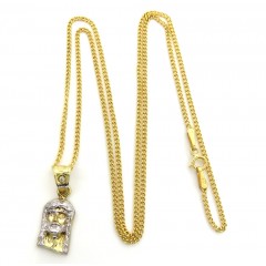 10k Yellow Gold Small Jesus Pendant 20