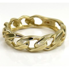 10k Yellow Gold 5.80mm Cuban Link Ring