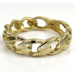 10k Yellow Gold 5.80mm Cuban Link Ring