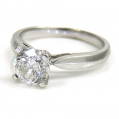 18k White Gold Round Diamond Engagement Ring 0.80ct 