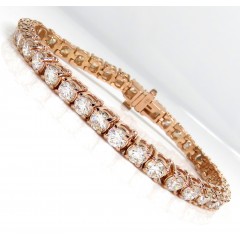14k Gold 25 Pointer Vs Diamond Tennis Bracelet 7 Inch 10.80ct