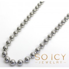 925 White Sterling Silver Ball Link Chain 20-36 Inch 4mm