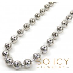925 White Sterling Silver Ball Link Chain 20-30 Inch 5mm