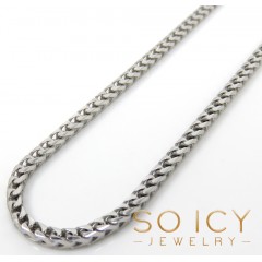 925 White Sterling Silver Solid Franco Chain 20-30 Inches 2.5mm