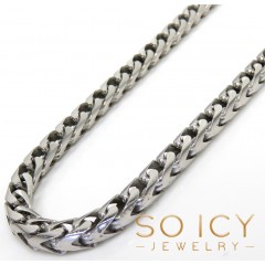 925 White Sterling Silver Solid Franco Chain 18-28 Inches 4.5mm