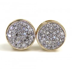 14k Gold Diamond Snow Cap 7.2mm Earrings 0.25ct