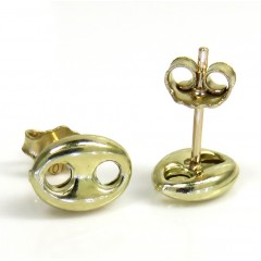 10k Yellow Gold Medium Puffed 6mm Gucci Hollow Earrings