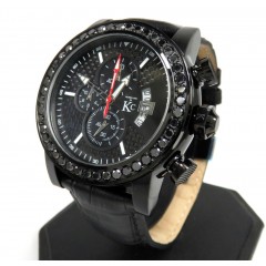 Techno Com Kc Black Diamond Carbon Fiber Watch 4.00ct