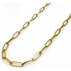 10k Yellow Gold Solid Paper Clip Chain 16-18 Inch 2mm