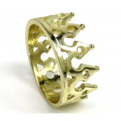 10k Yellow Gold Crown Ring 