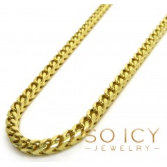 14k Solid Yellow Gold Franco Chain 18-24 Inches 3mm