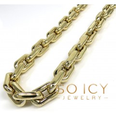 10k Yellow Gold Large Hollow Cable Link Chain 22-24 Inches 9mm