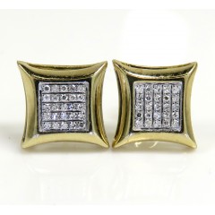 10k Yellow Gold 5 Row 9.50mm Diamond Kite Earrings 0.10ct