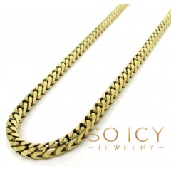 10k Solid Yellow Gold Tight Link Franco Chain 18-26 Inch 3mm